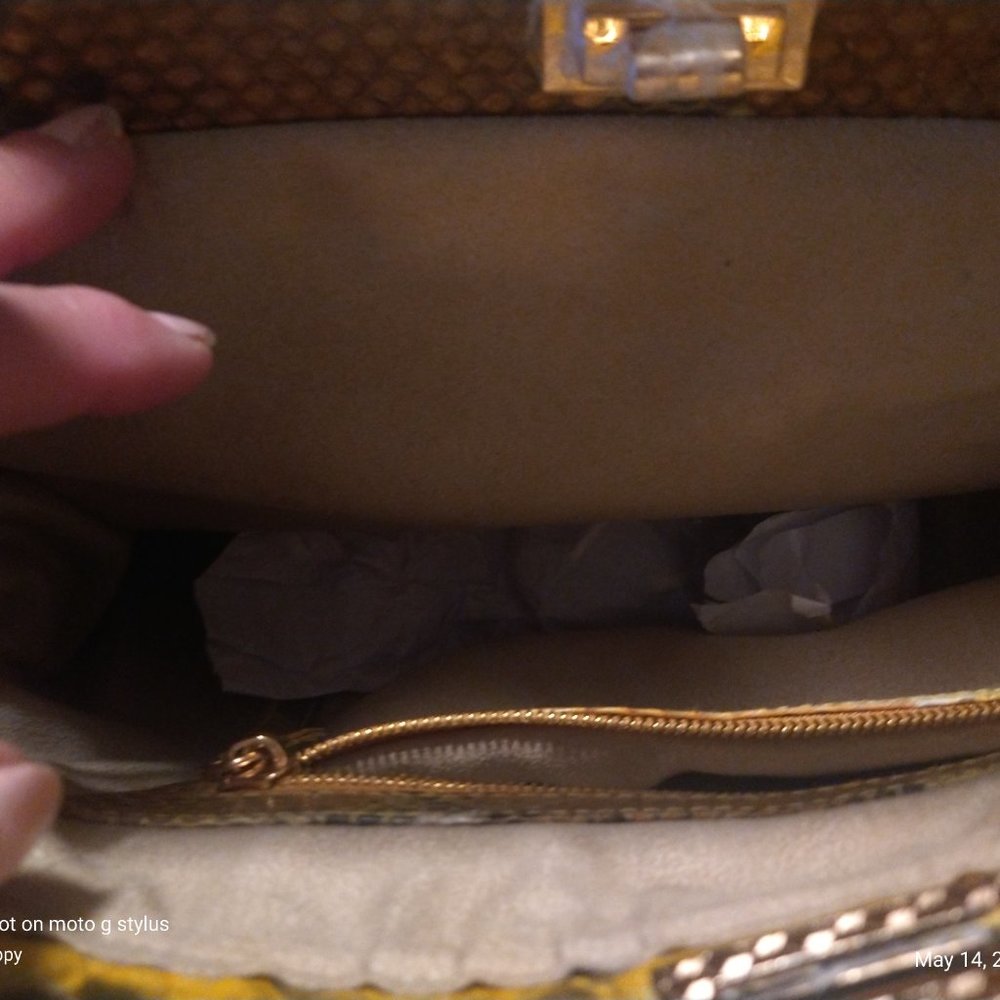NWT Python leather Handbag - Picture 3 of 3